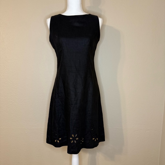 Bloomingdale's Dresses & Skirts - Bloomingdale's Black Linen Midi Dress